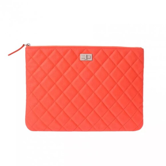 CHANEL 2.55 Orange clutch bag 802000157954000 - Picture 1 of 12